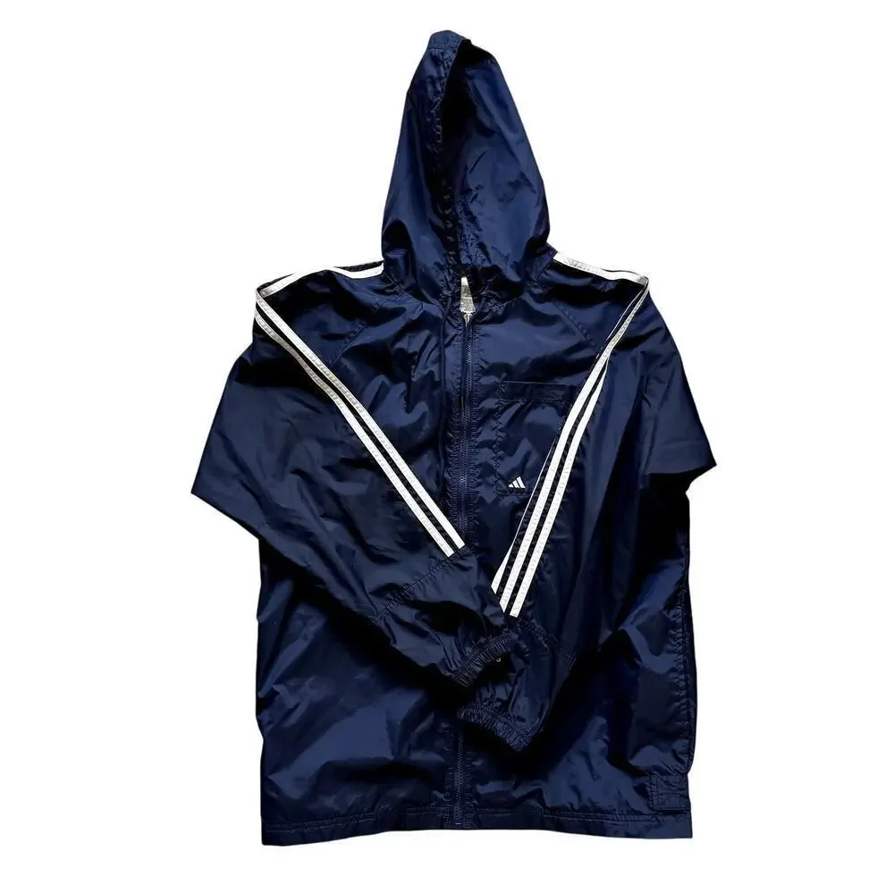 VTG 90s Adidas Navy Windbreaker Unisex Size Small